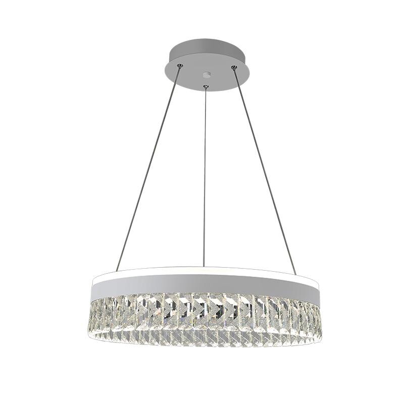 LED luxusní závěsné křišťálové svítidlo s dálkovým ovladačem 90W