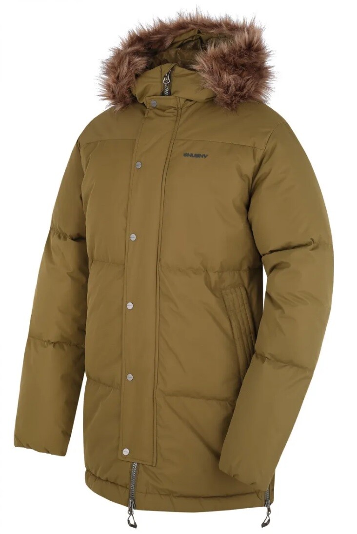 Husky péřový kabát Downbag M dark khaki, světle hnědá Velikost: XL 8592287018387