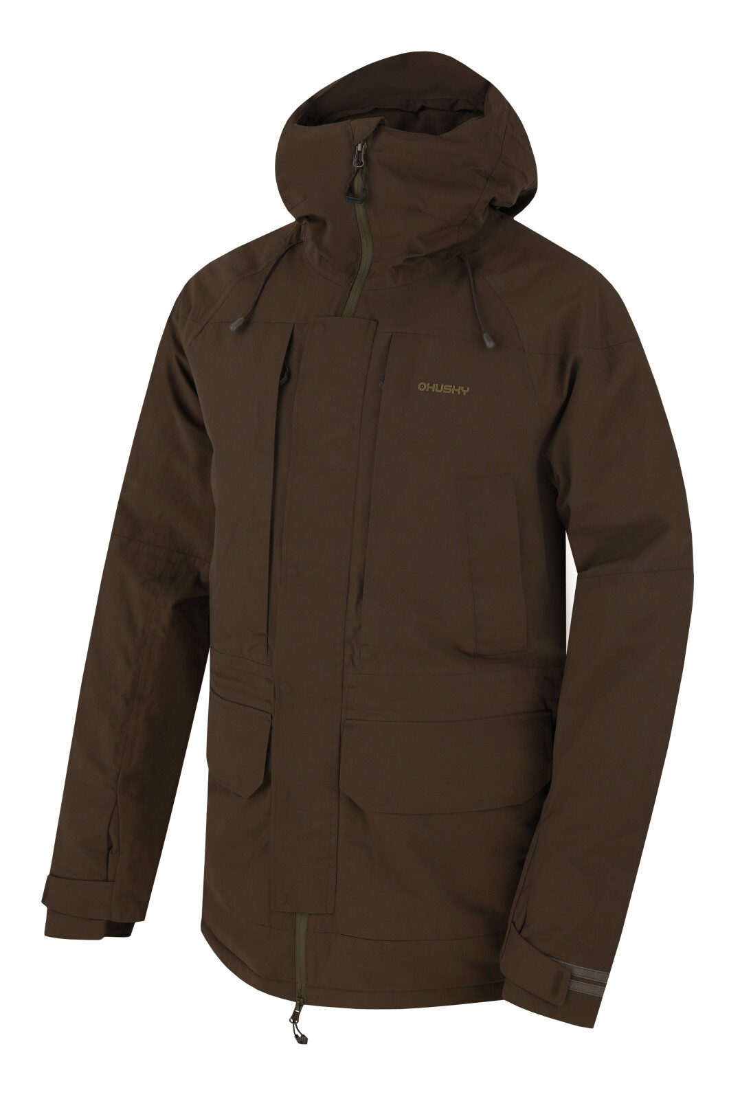 Husky Pánská hardshell bunda Nigalo M deep khaki Velikost: L 8592287159523