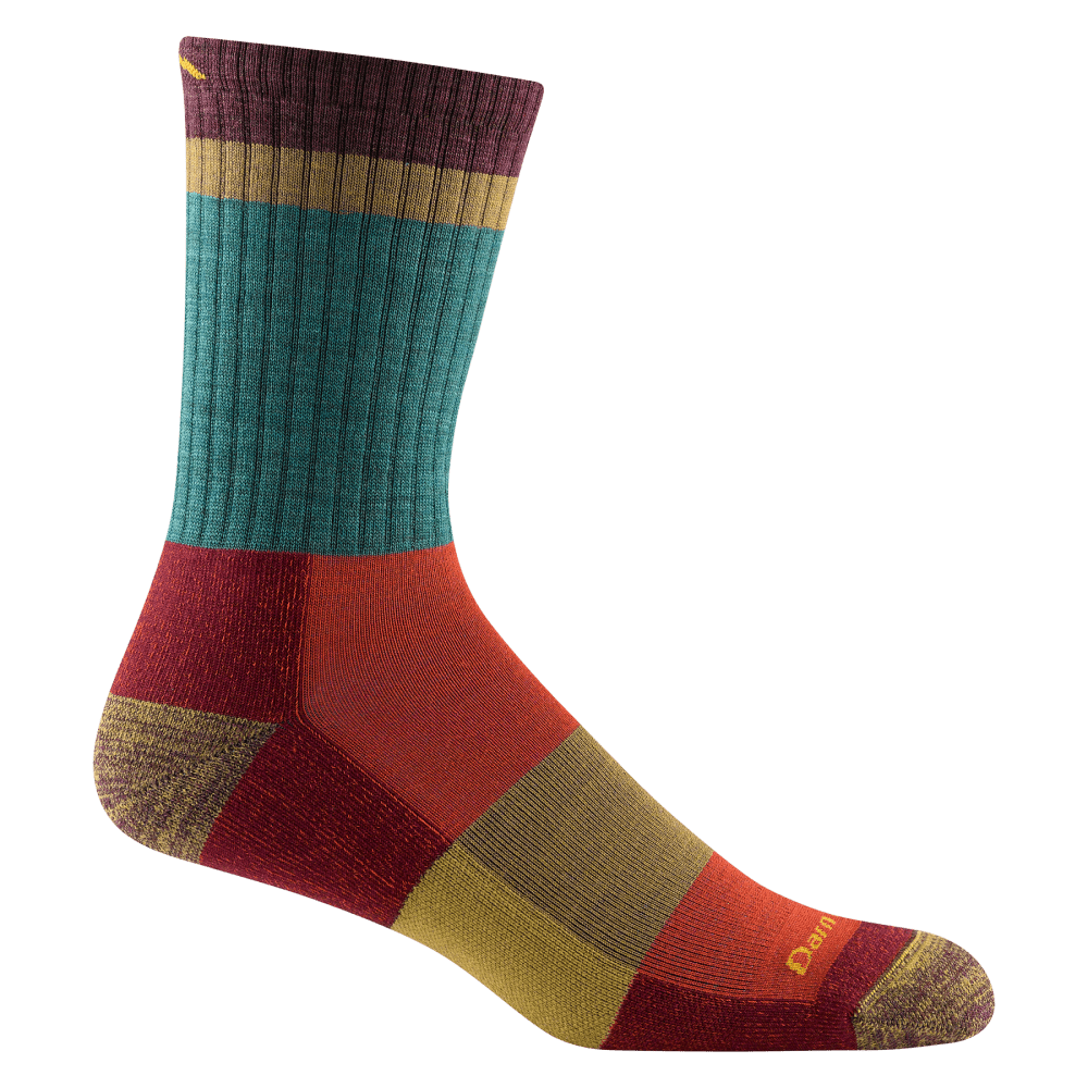Darn Tough Heady Stripe Micro Crew Lightweight with Cushion Teal Velikost: (42-45) L 642249207453