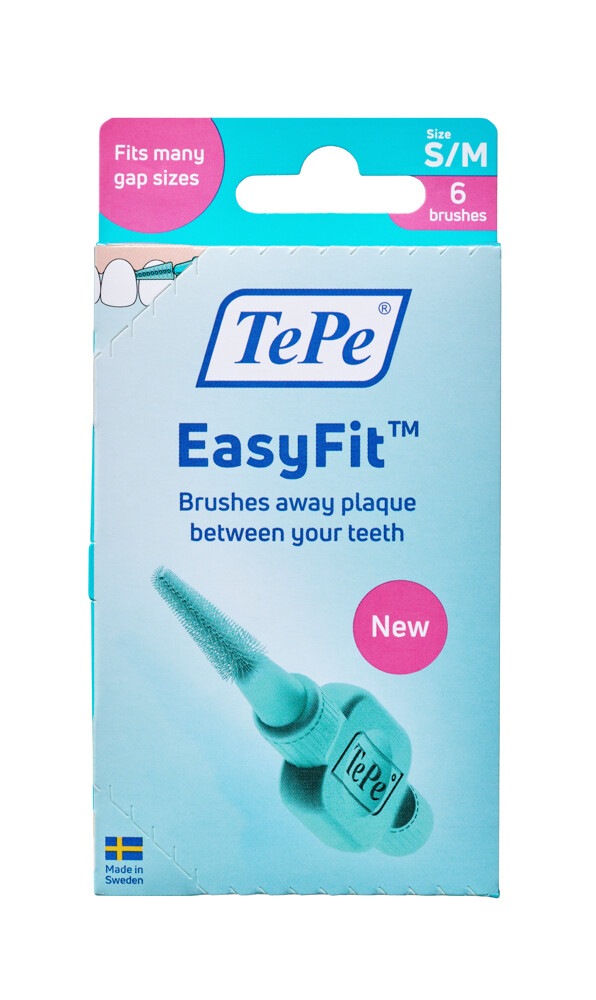 TePe EasyFit S/M, zelené, 6 ks, krabička