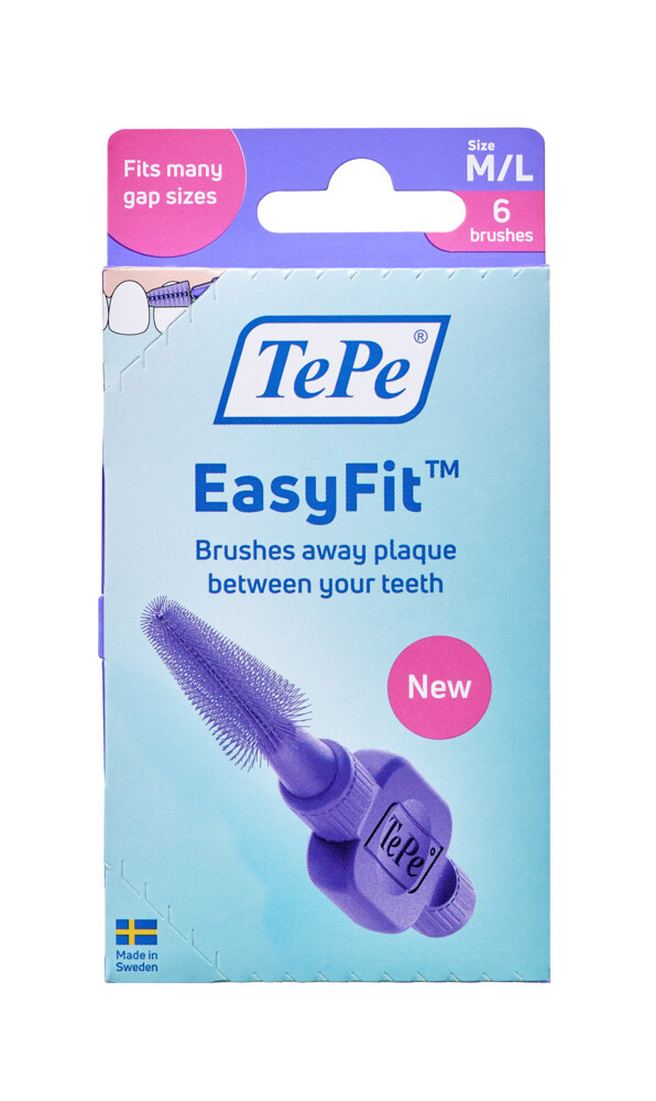 TePe MK EasyFit M/L, fialové 6 ks, krabička