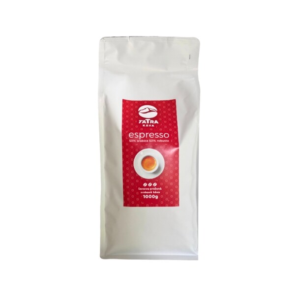 TATRAkáva Červená 50% Arabika 50% Robusta 1 kg