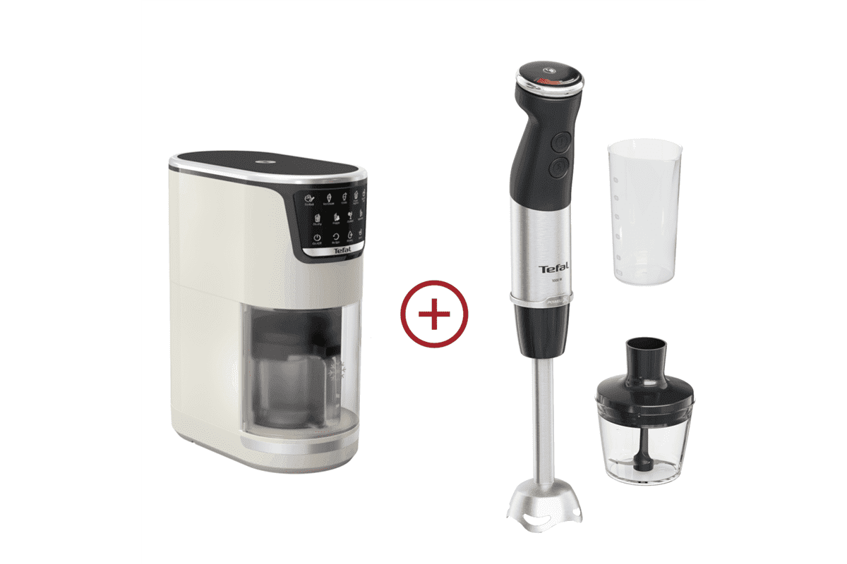 Akční set zmrzlinovač Tefal Dolci IG602AE0 + tyčový mixér Tefal Quickchef+ HB672830