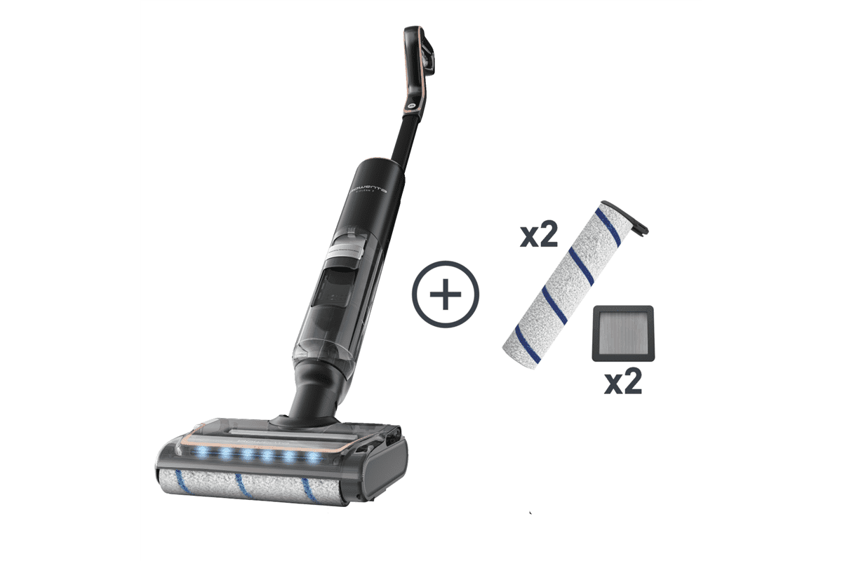 Akční set podlahová myčka Rowenta X-Clean 7 GZ5736 + náhradní kartáče a omyvatelné filtry