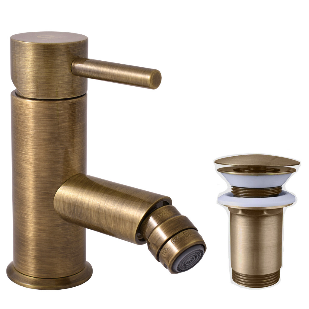 SEINA - Bidetová baterie s výpustí, Stará mosaz (Bronz) SE945.0KSM, RAV Slezák