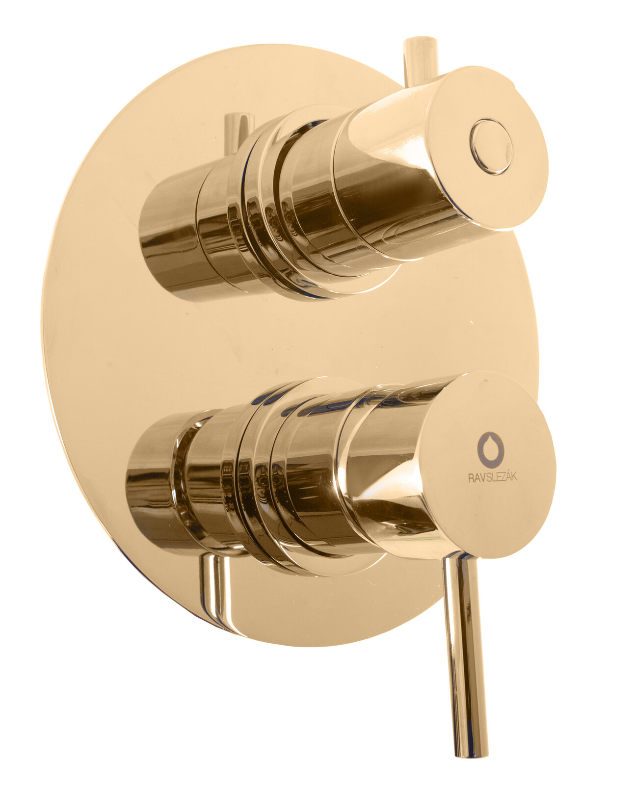 SEINA - Vanová/Sprchová baterie podomítková 3-cestná s tělesem, Zlatá - lesklá SE987.3Z, RAV Slezák