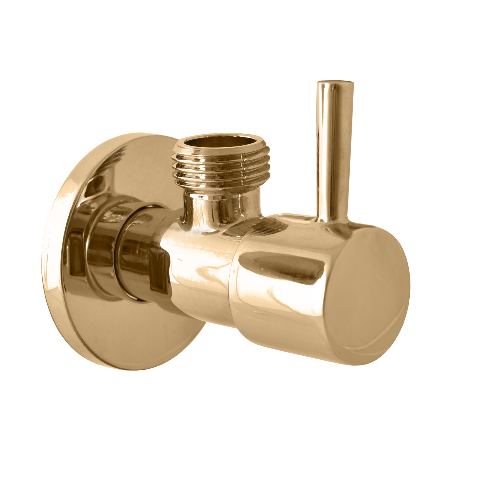 Ventil rohový 1/2“ x 1/2“ - kulatý - zlato, Zlatá - lesklá RV0212Z, RAV Slezák