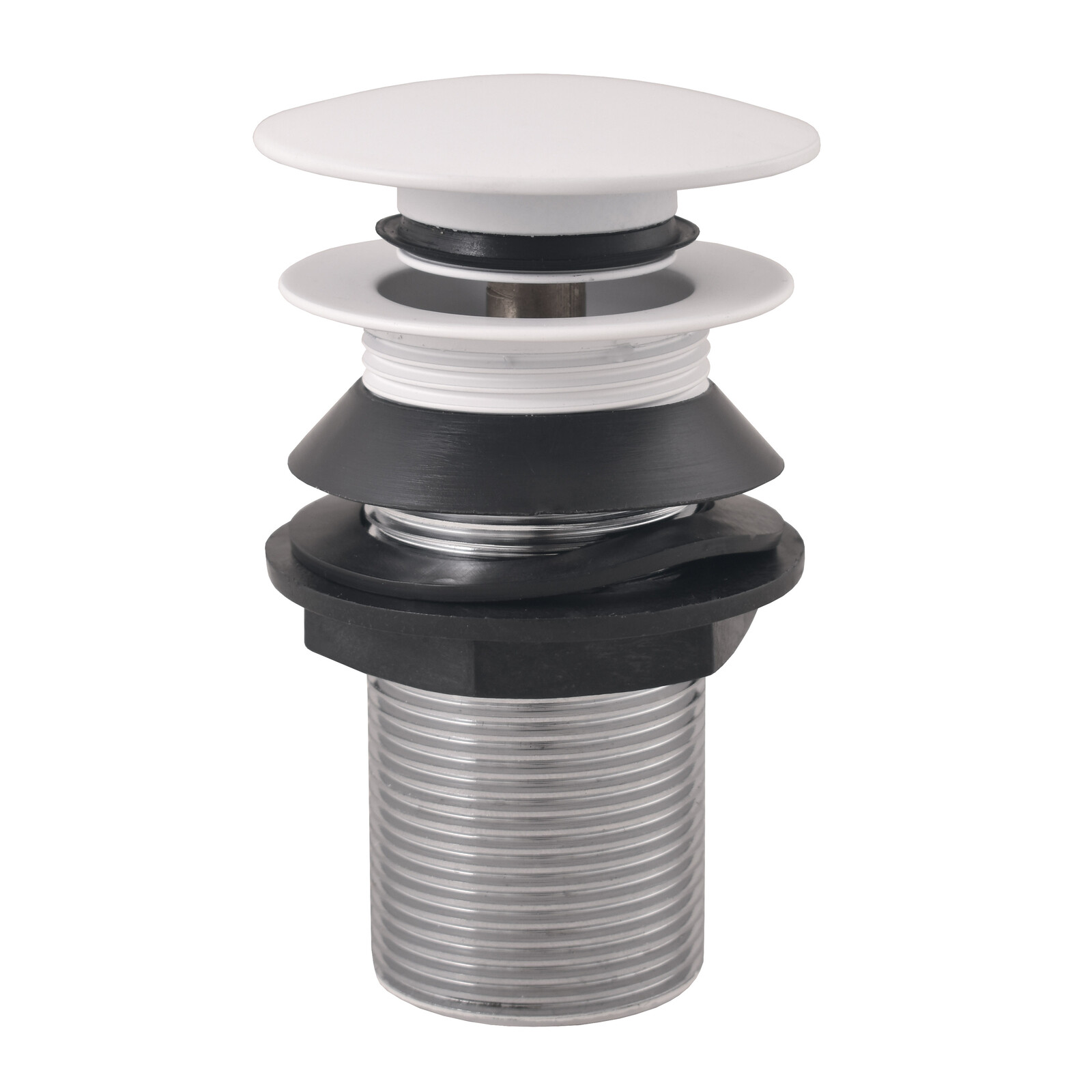 Výpusť umyvadlová 5/4'' CLICK-CLACK bez přepadu , Bílá - matná MD0798BMAT, RAV Slezák