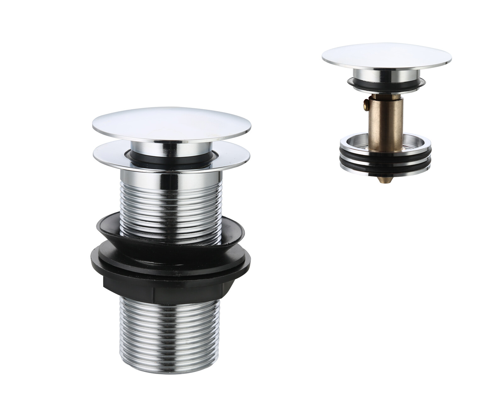 Výpusť umyvadlová 5/4'' CLICK-CLACK bez přepadu , Nikl - kartáčovaná MD0798IN, RAV Slezák