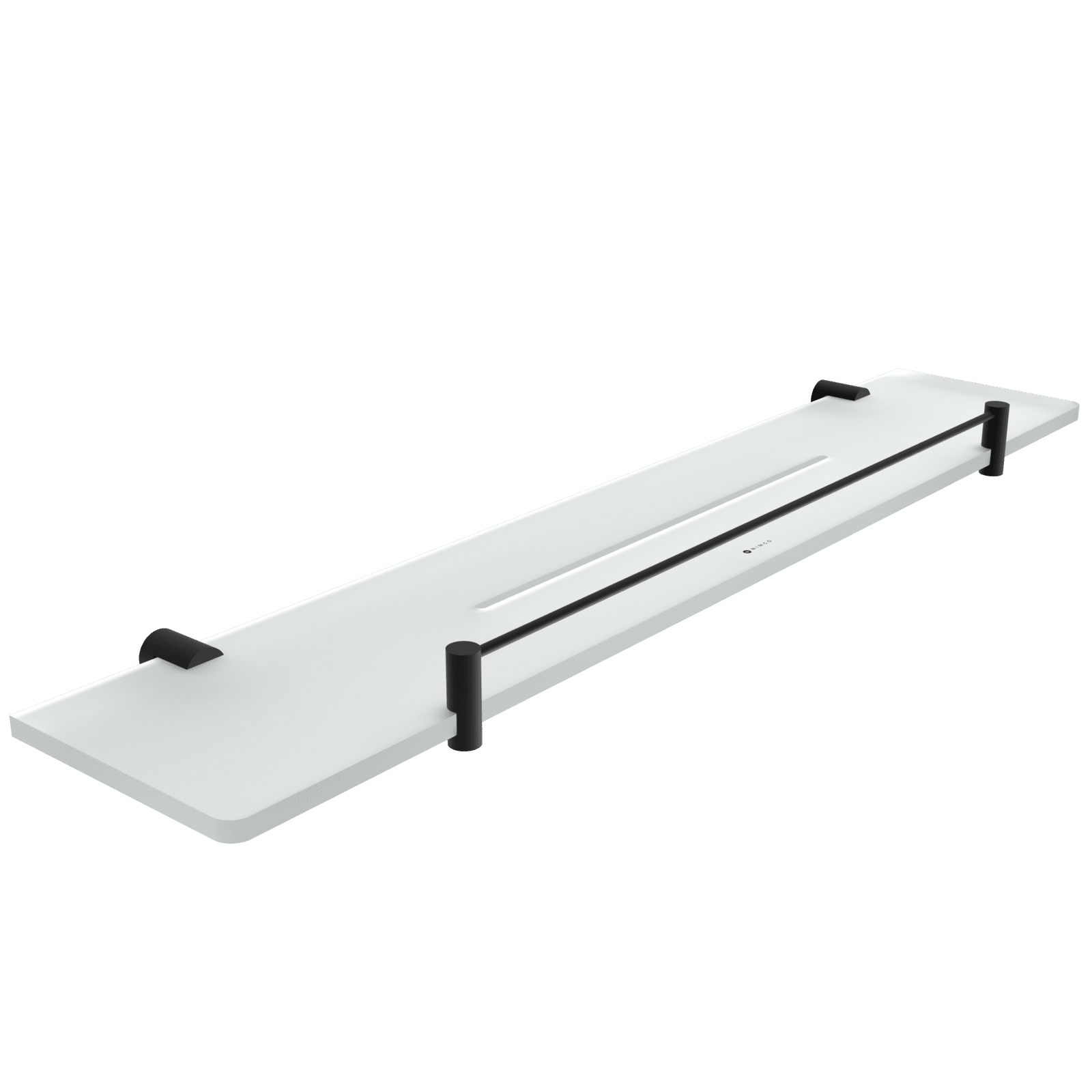 Nimco Černá police IXI s ohrádkou, 60 cm