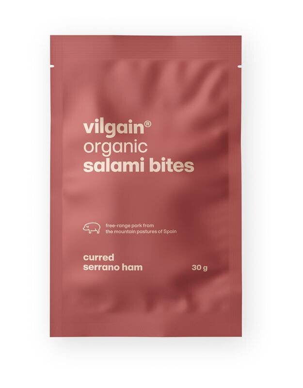 Vilgain Salami Bites BIO – uzená šunka serrano 30 g