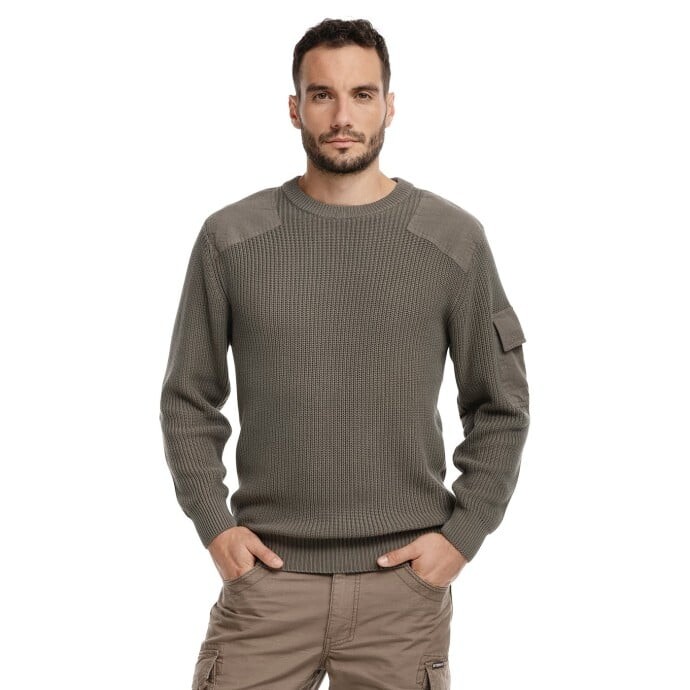 Bushman Pánský svetr Marple, tmavá khaki XL