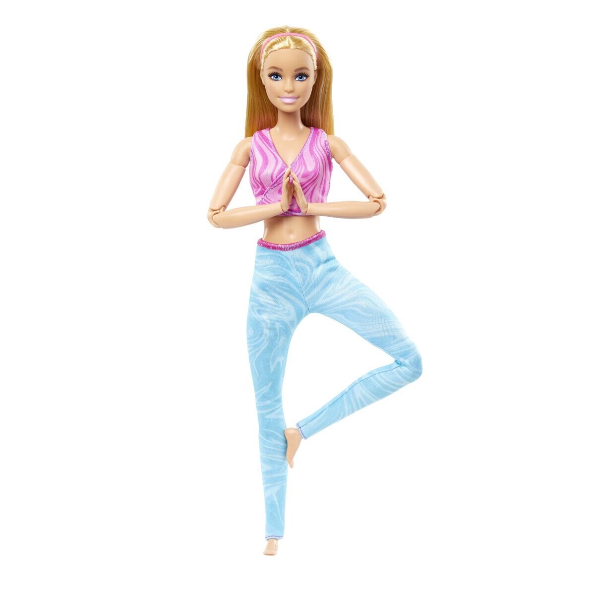 Mattel Barbie v pohybu - Blondýnka v modrých legínkách