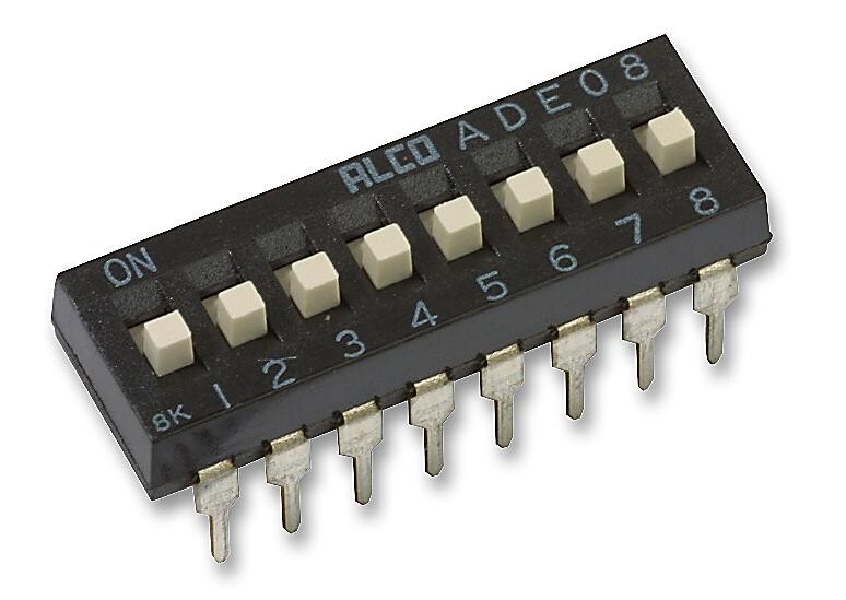 Te Connectivity - Alcoswitch Ade0804 Switch, Dil, 8Way, Spst, Raised