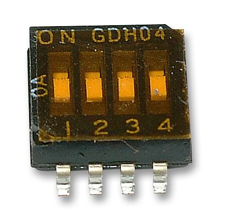 Te Connectivity - Alcoswitch Gdh04S04 Dip Switch, Spst, 0.025A, 24Vdc