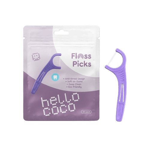 HELLO COCO Floss Picks Dentální parátka s nití 30 ks