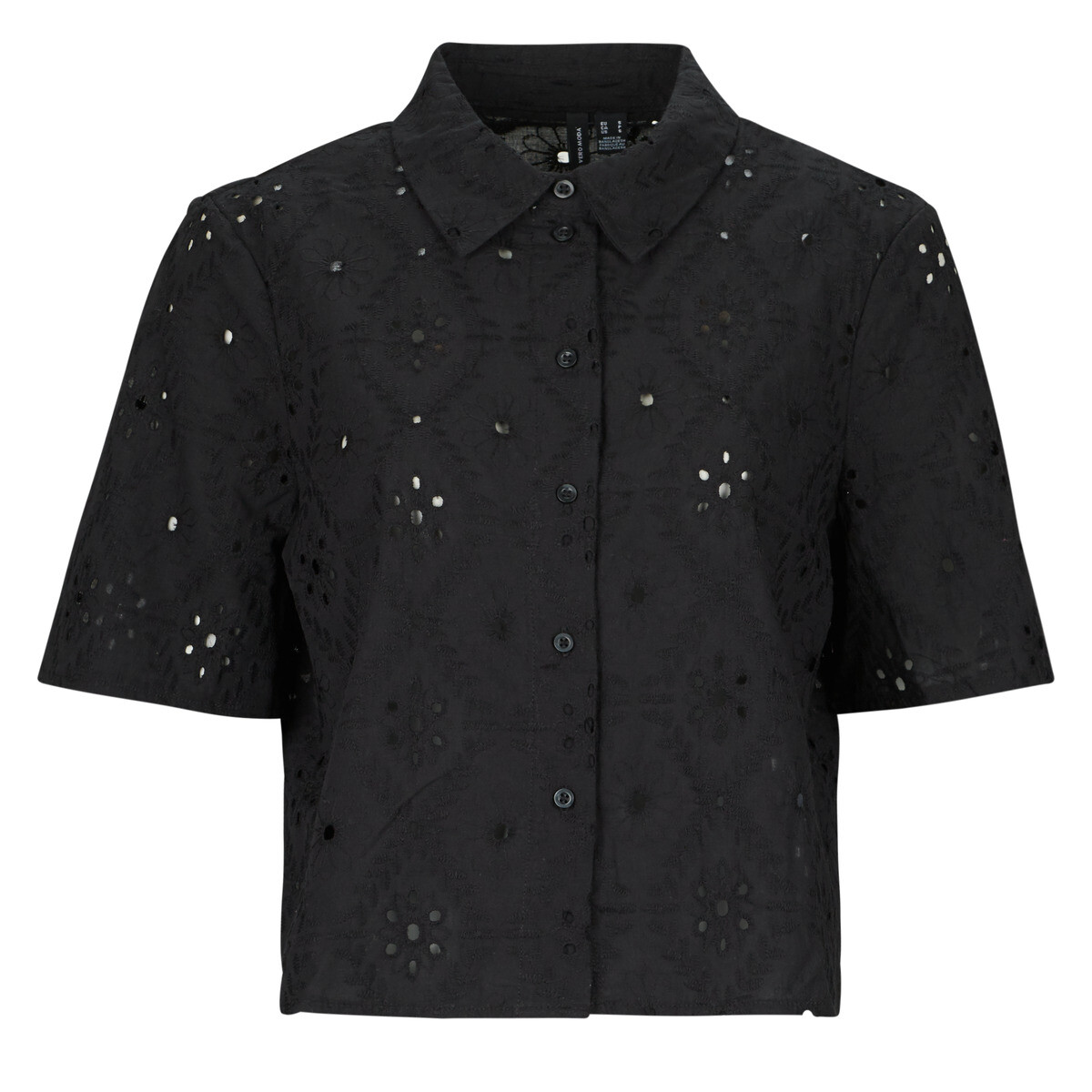 Vero Moda  VMELIZA SHORT 2/4 SLEEVE SHIRT  Černá