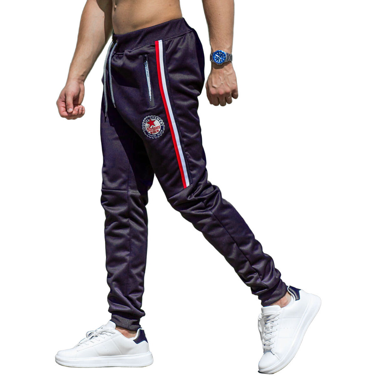 Recea  Pánské tepláky Garlicwax navy  Tmavě modrá