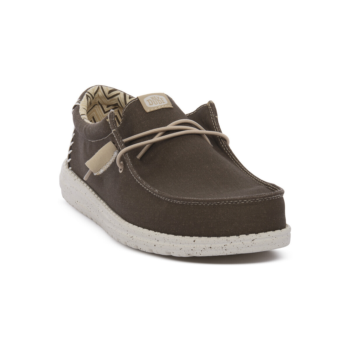 HEYDUDE  2LN WALLY STRETCH CANVAS  Hnědá