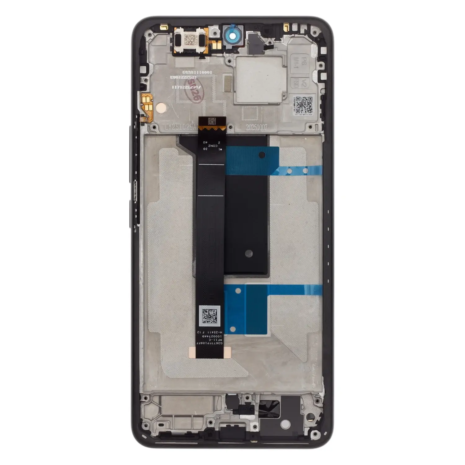 LCD display + dotyková deska + přední kryt pro Xiaomi Redmi Note 15 Pro 4G, black (Service Pack)