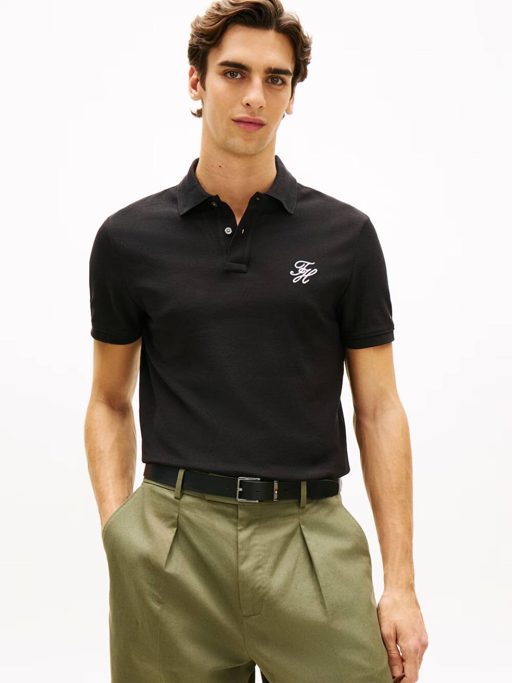 Tommy Hilfiger pánské černé polo tričko MW0MW43046BDS M