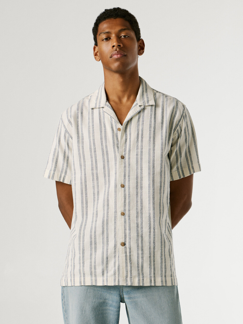 Pepe Jeans pánská pruhovaná košile PM3091195-804 L