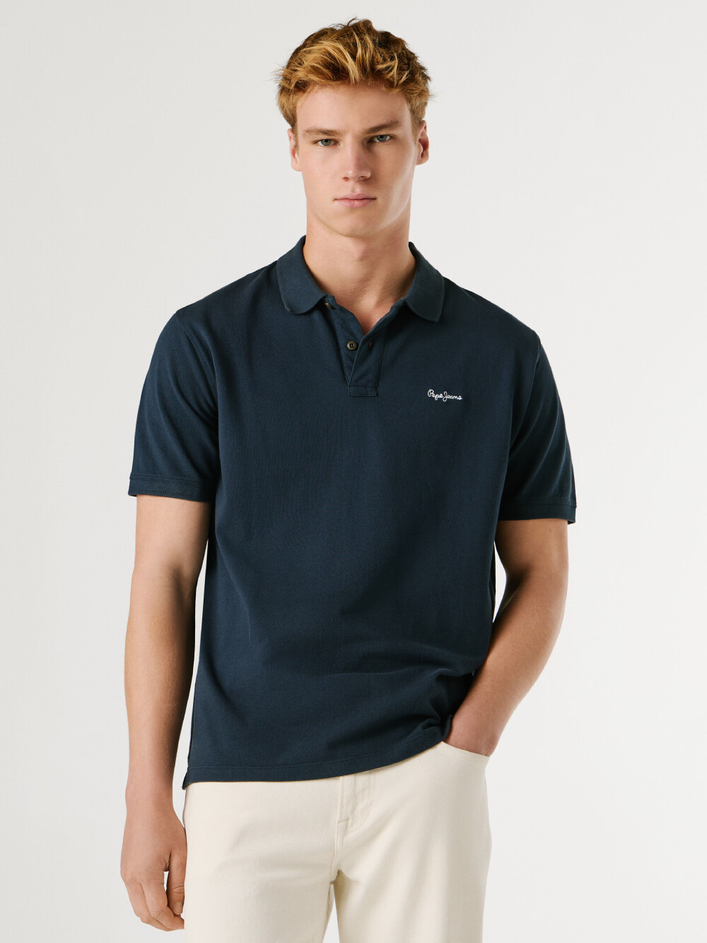 Pepe Jeans pánské modré polo tričko PM5400087-594 L