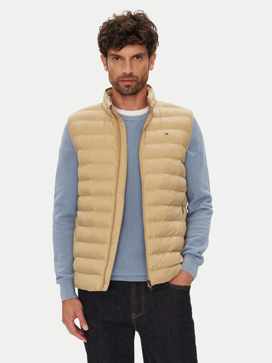 Tommy Hilfiger pánská béžová vesta MW0MW37677AFE S