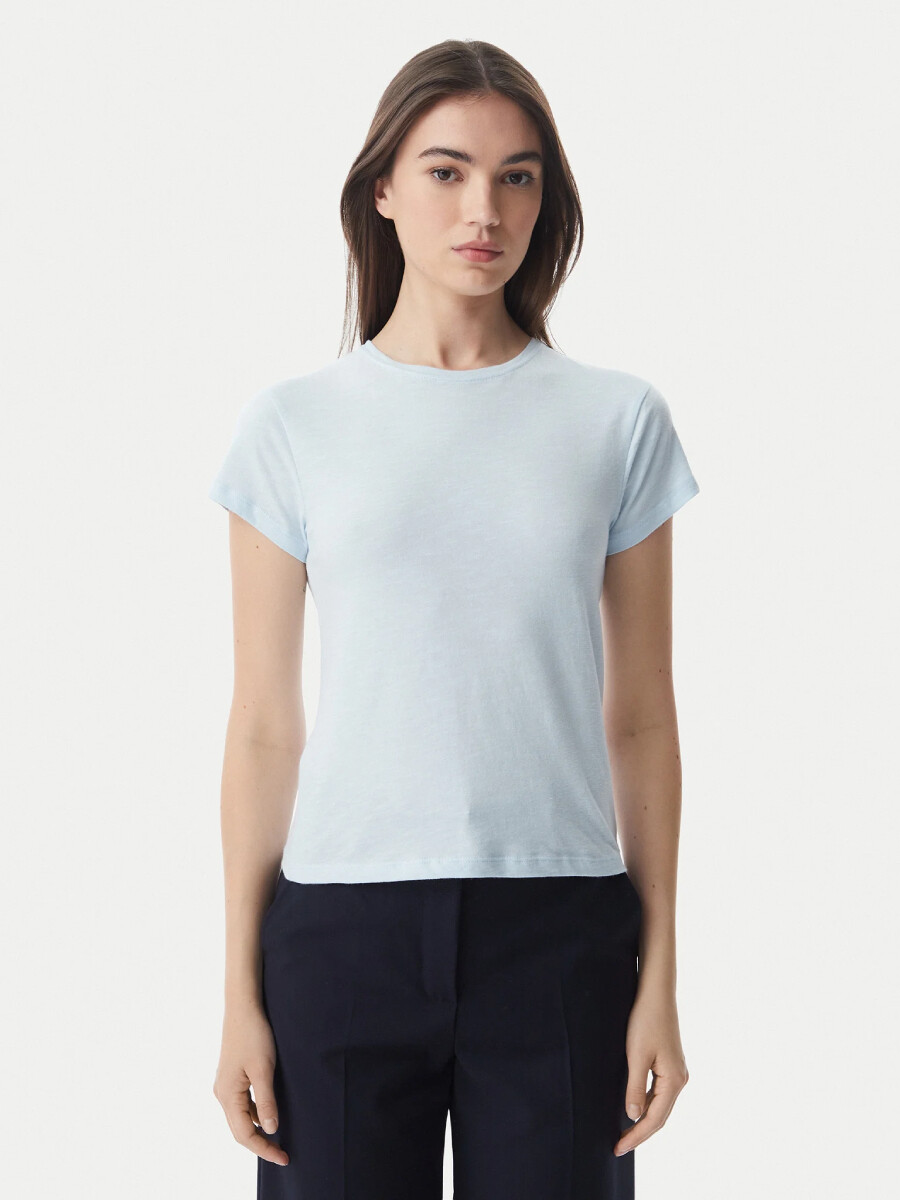 Tommy Hilfiger dámské modré tričko WW0WW48702CYR XS