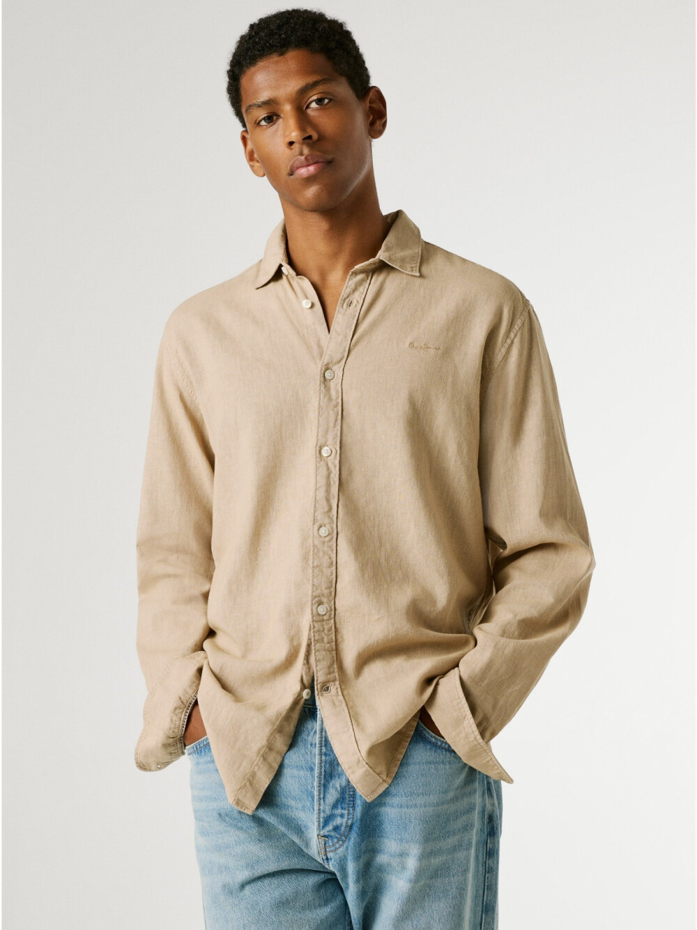 Pepe Jeans pánská béžová košile PM3091192-845 L