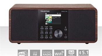 Telestar DIRA S 24i Multifunkční stereofonní rádio DAB+ / FM / Internet / Bluetooth Wood