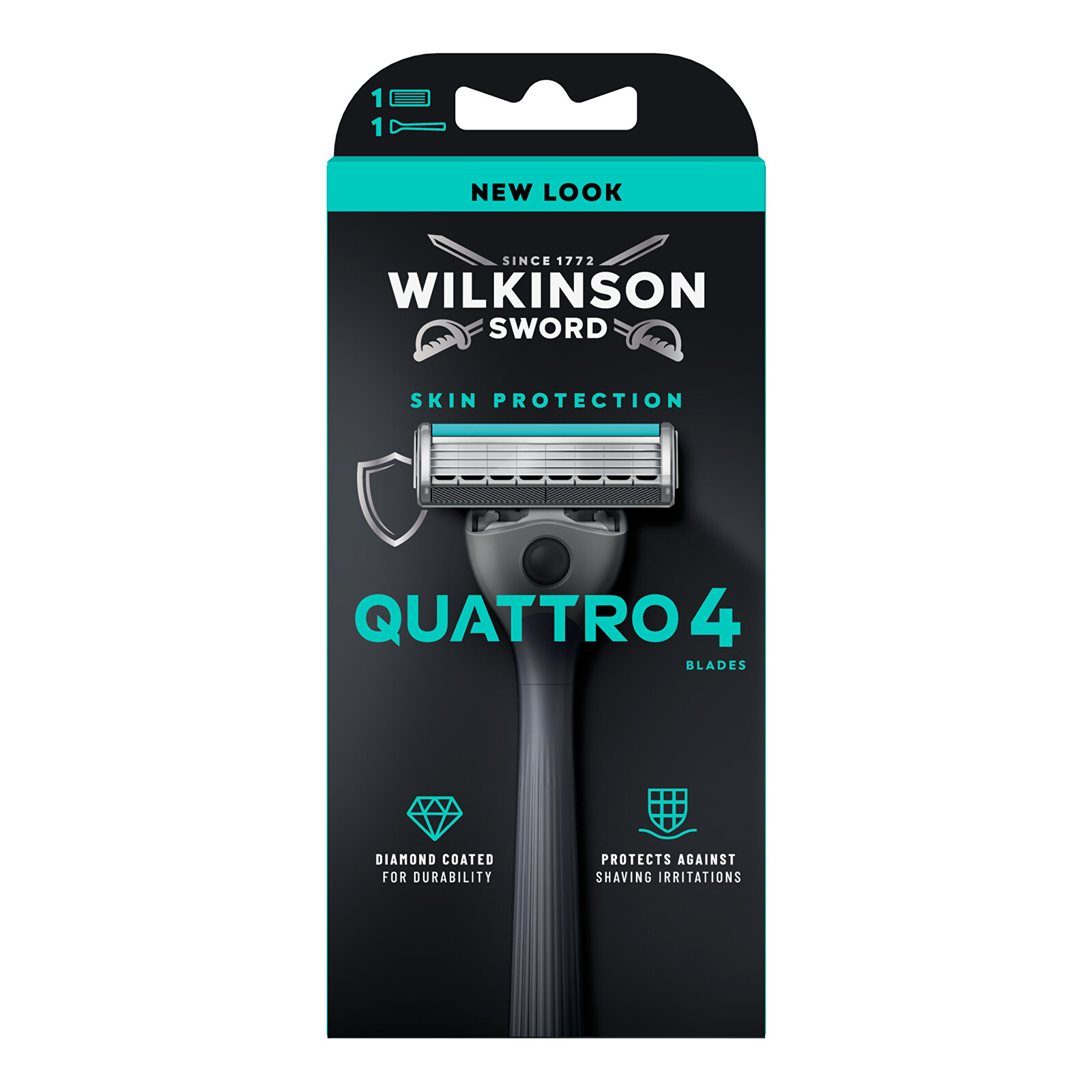 Wilkinson Sword Holicí strojek Skin Protection Quattro 4 + 1 hlavice