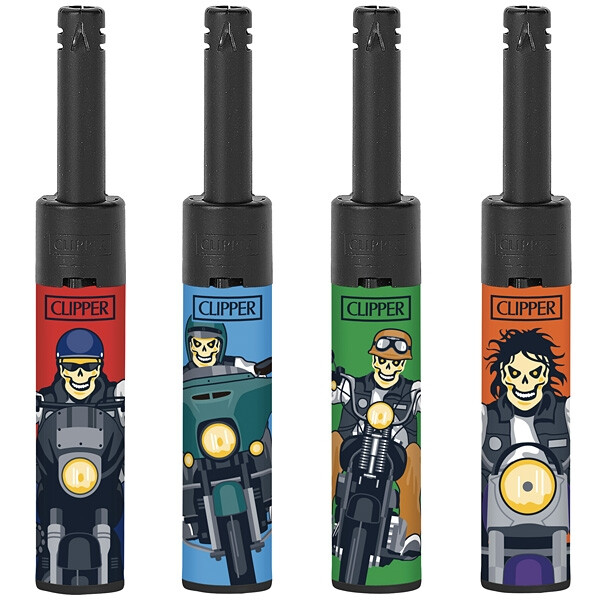 Zapalovač Clipper Minitube MC Skulls