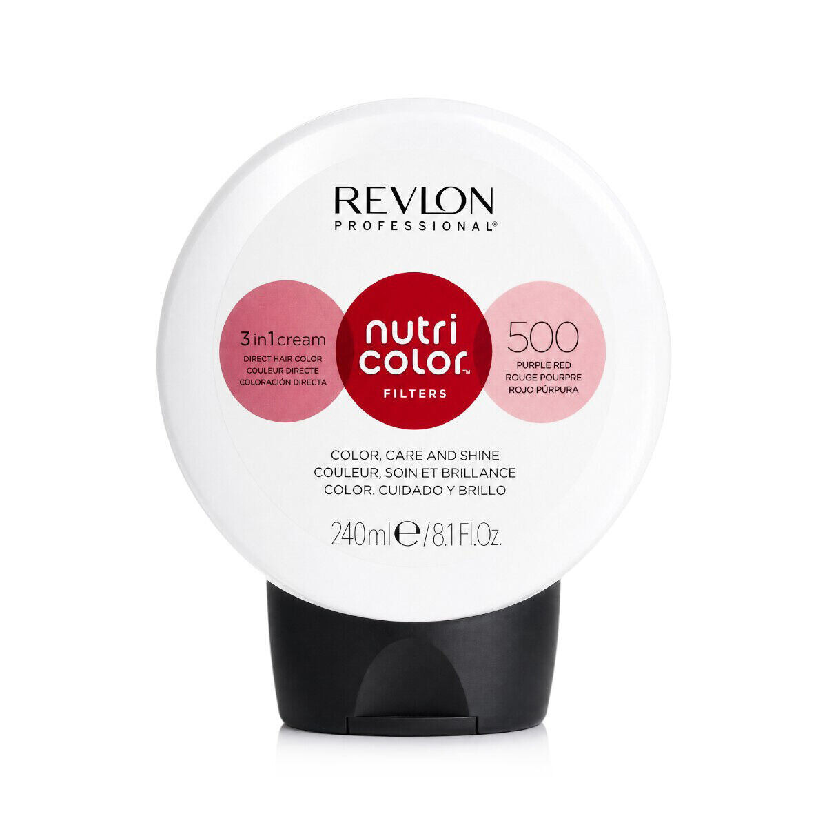 Revlon Professional Nutri Color Filters 3in1 Cream barvicí maska na vlasy 240 ml odstín 500 Purple Red pro ženy
