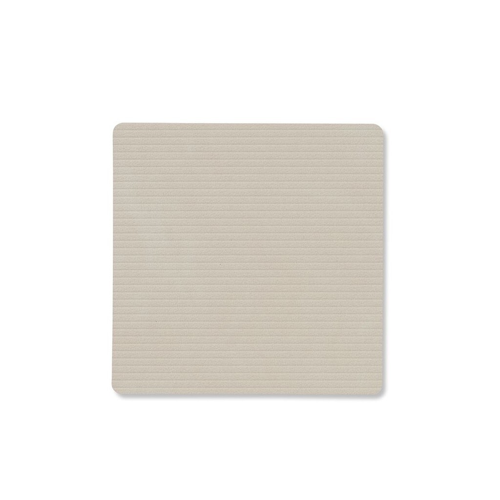 Podtácek SQUARE CORDUROY 10 x 10 cm, ústřicově bílá, kůže, LIND DNA
