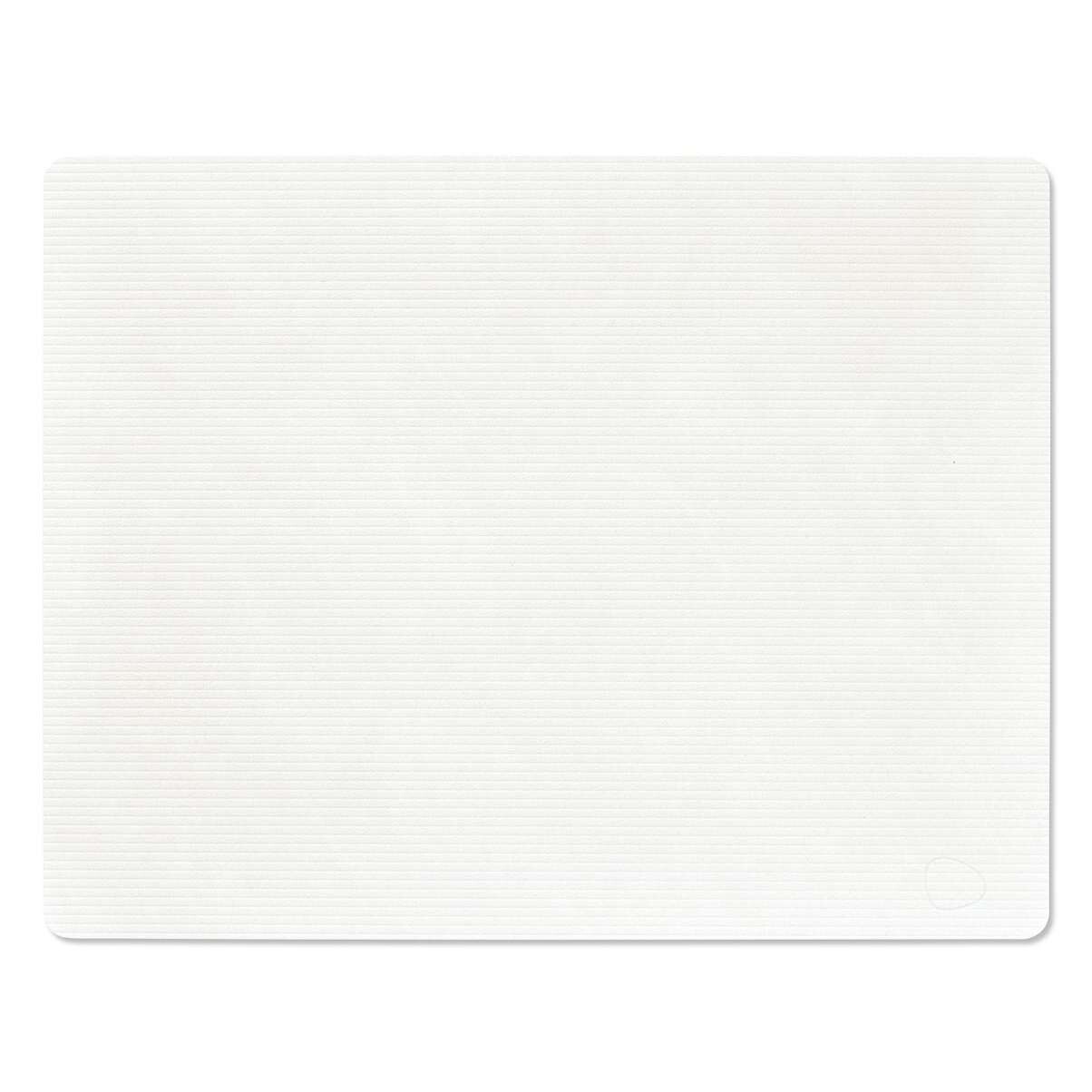 Prostírání SQUARE CORDUROY 35 x 45 cm, čistá bílá, kůže, LIND DNA