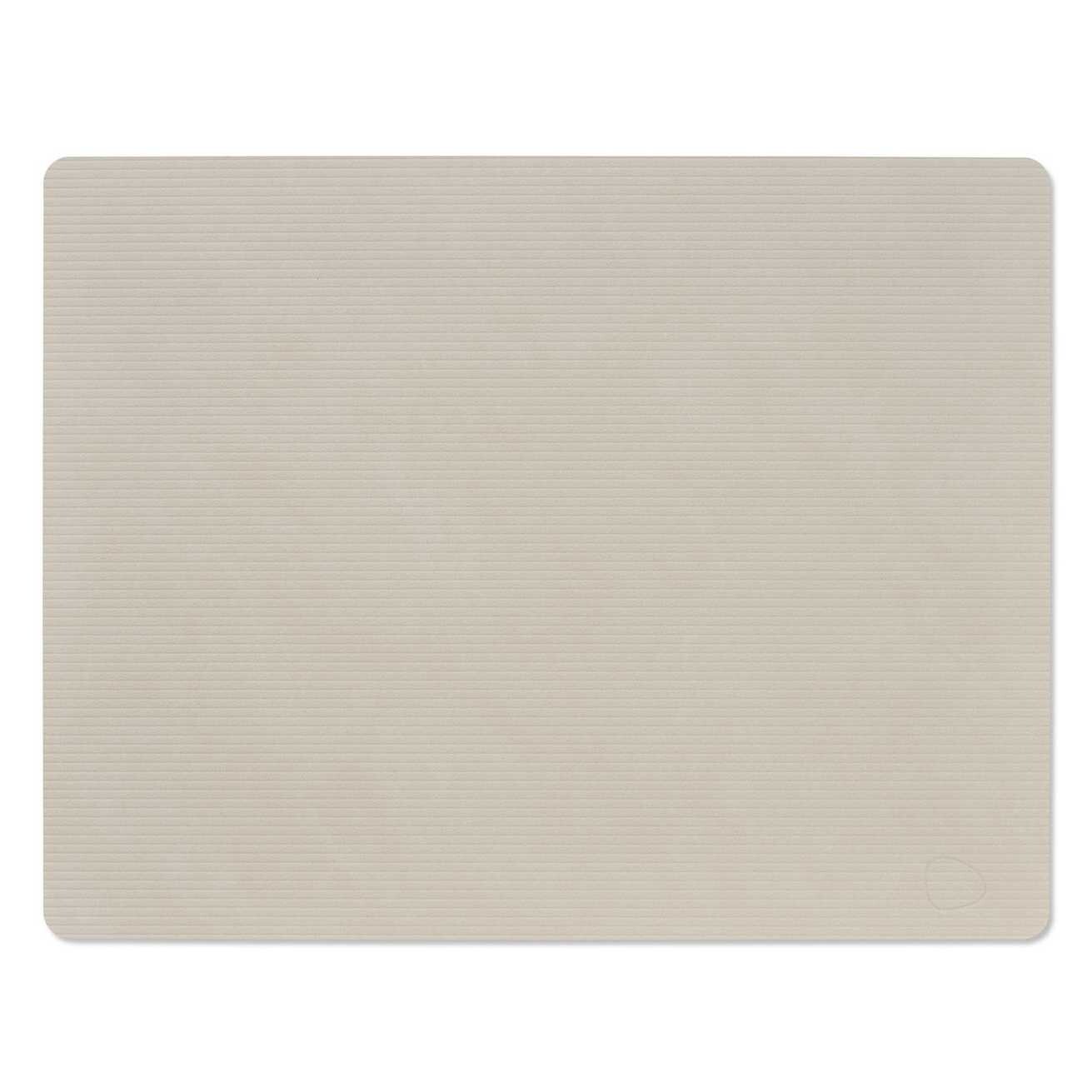 Prostírání SQUARE CORDUROY 35 x 45 cm, ústřicově bílá, kůže, LIND DNA