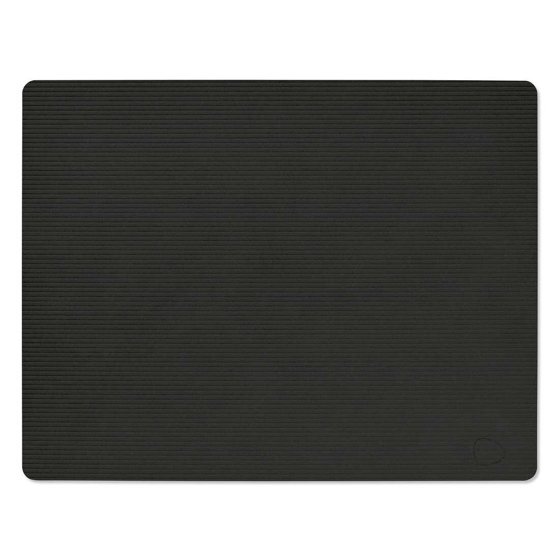 Prostírání SQUARE CORDUROY 35 x 45 cm, černý inkoust, kůže, LIND DNA