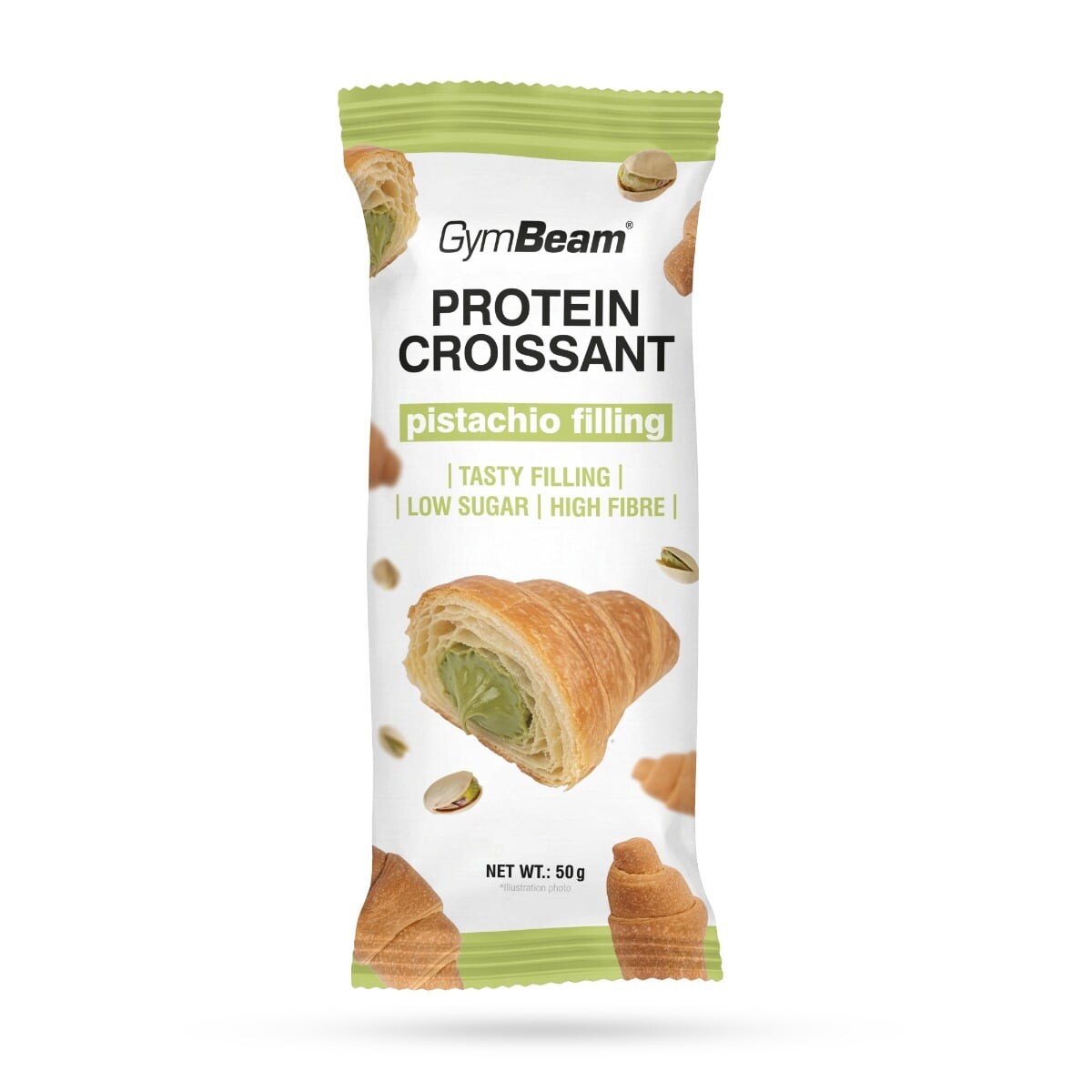 GymBeam Proteinový croissant s pistáciovou náplní
