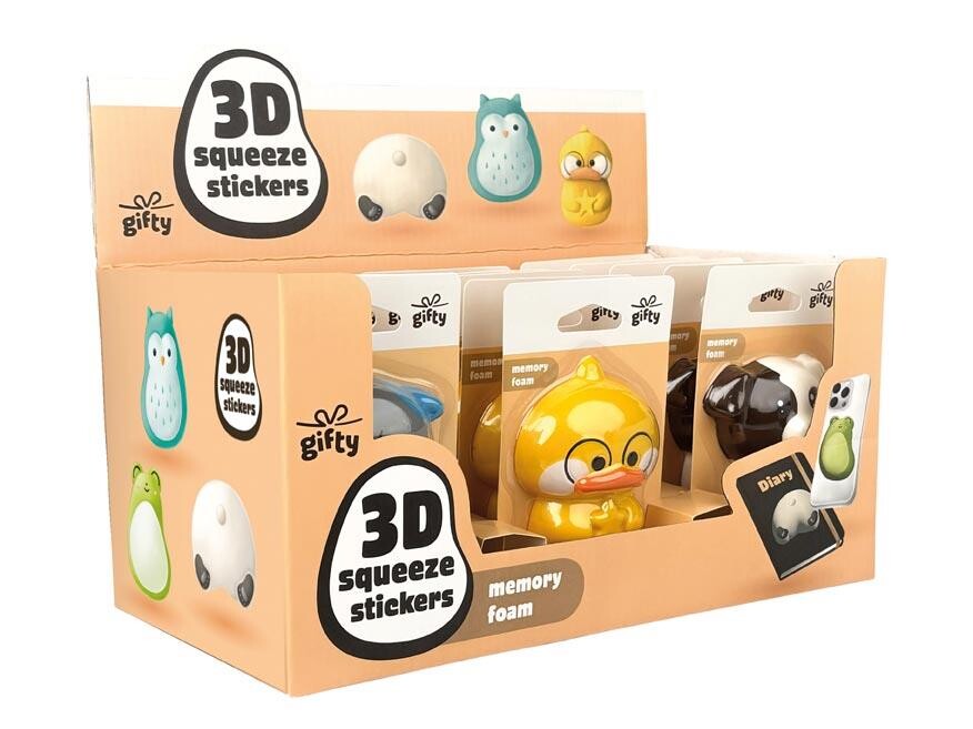 MFP 1042850 Gifty - 3D sqeeze stickers - mix 4