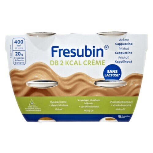 FRESUBIN DB 2 kcal Creme Kapučíno por.sol. 4× 200 g - II. jakost