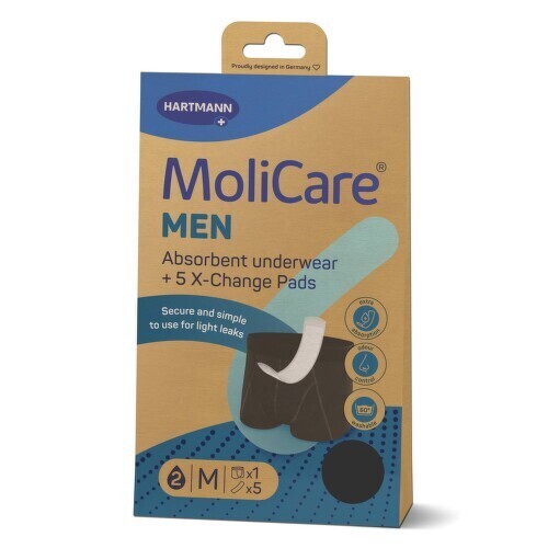 MoliCare MEN absorpční prádlo M 1ks + vložky 5ks - II. jakost
