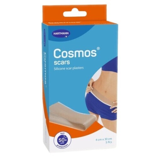 Hartmann Cosmos scars silicone náplasti na jizvy 4x30cm 5ks - II. jakost