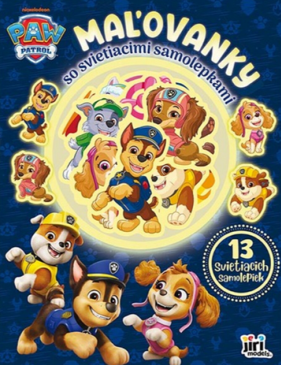 Maľovanky so svietiacimi samolepkami Labková patrola