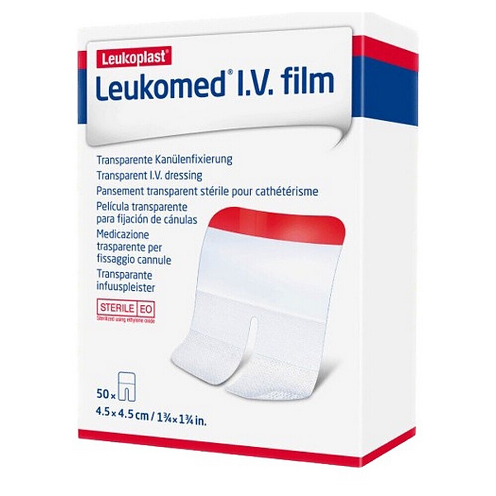 LEUKOMED IV Film sterilní krytí 4,5 cm x 4,5 cm 50 kusů