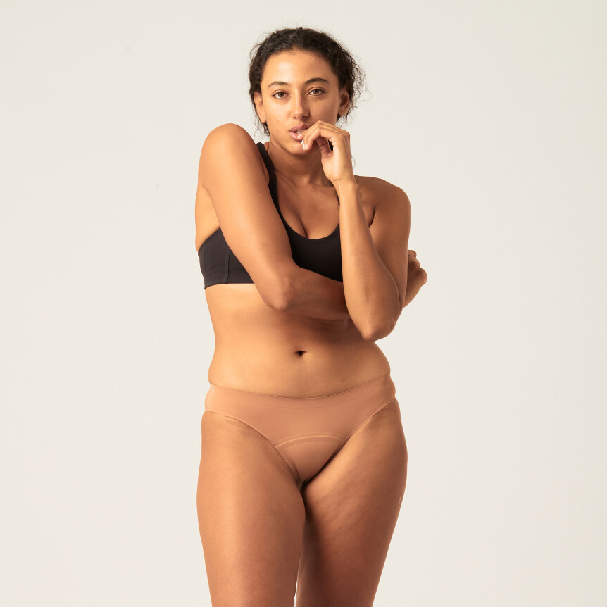 Menstruační kalhotky Modibodi Seamfree Bikini Moderate-Heavy Cinnamon (MODI4065CIN) L