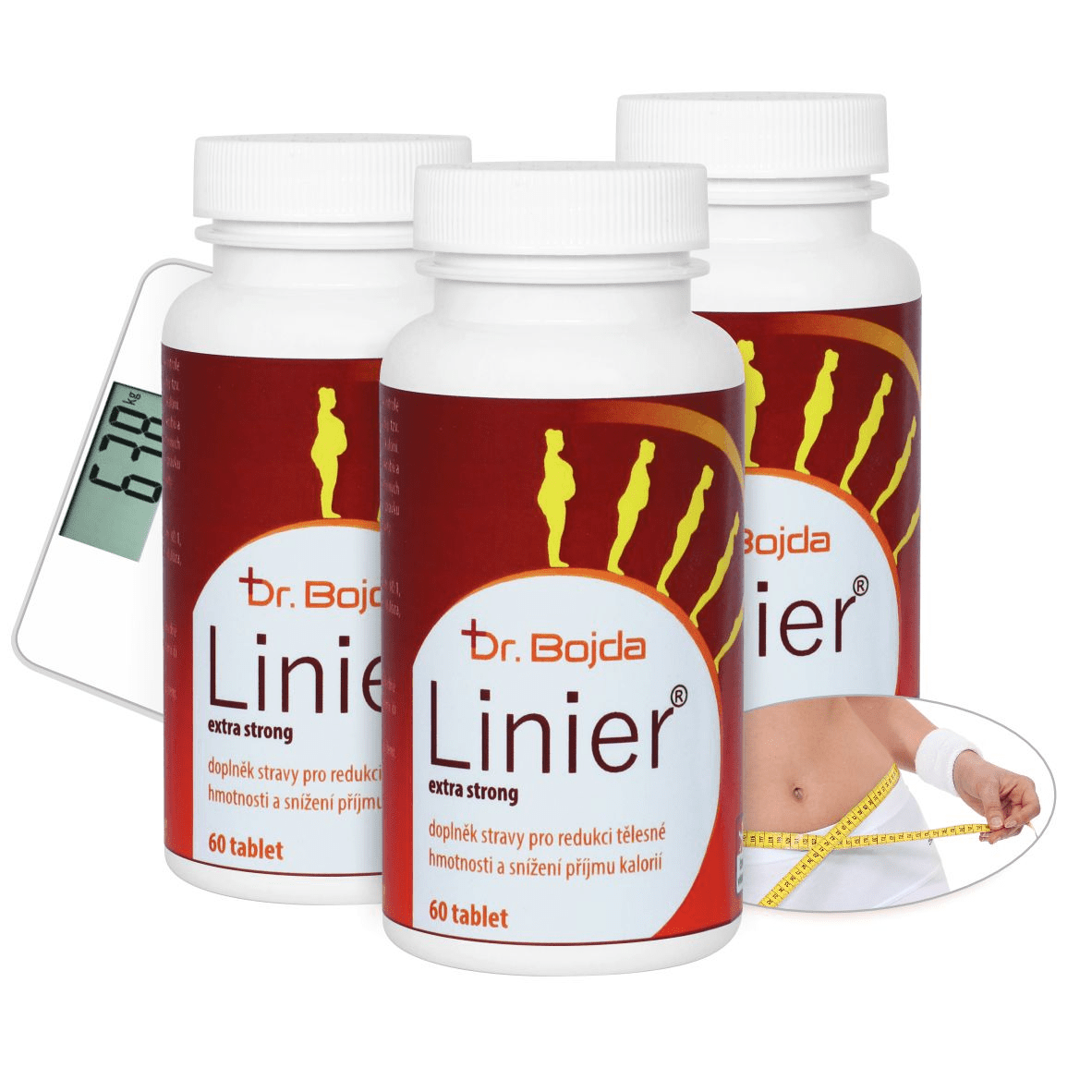 Dr. Bojda LINIER EXTRA STRONG TRIO - spalovač tuků 3x 60 cps.