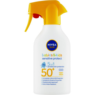 Nivea Sun Protect & Care OF 50 dětský sprej na opalování, 270 ml
