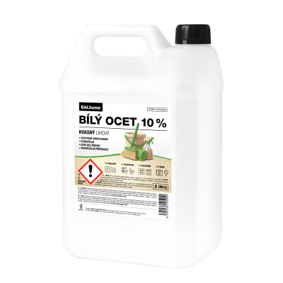BALHOME bílý ocet na úklid 10% 5 l